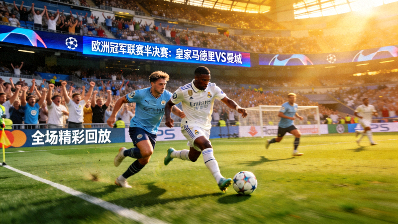 欧洲冠军联赛半决赛皇家马德里对阵曼城全场精彩回放